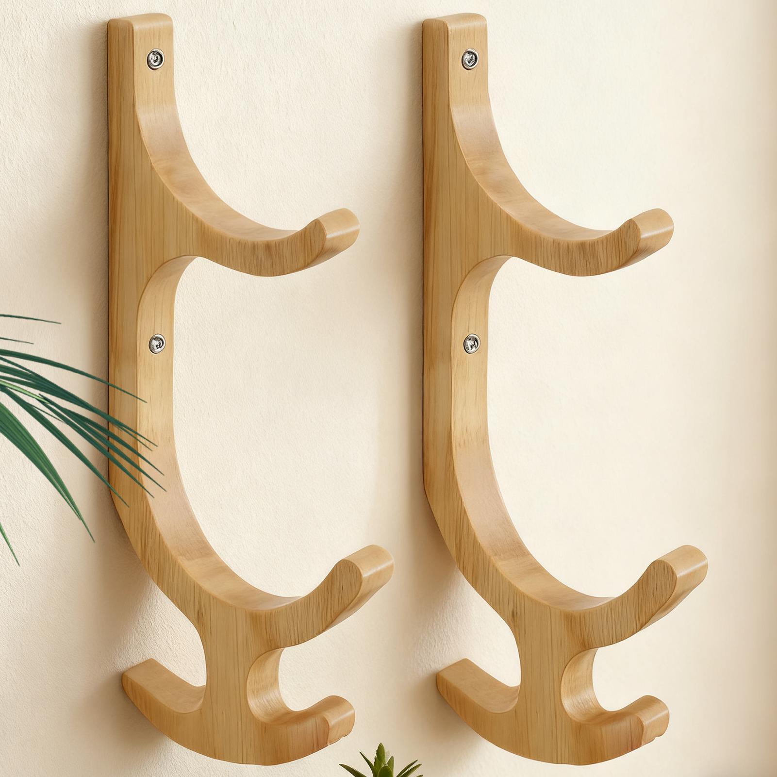 Sports Equipment Storage Rack - Yoga Matı Tutucu Duvara Monte Ahşap