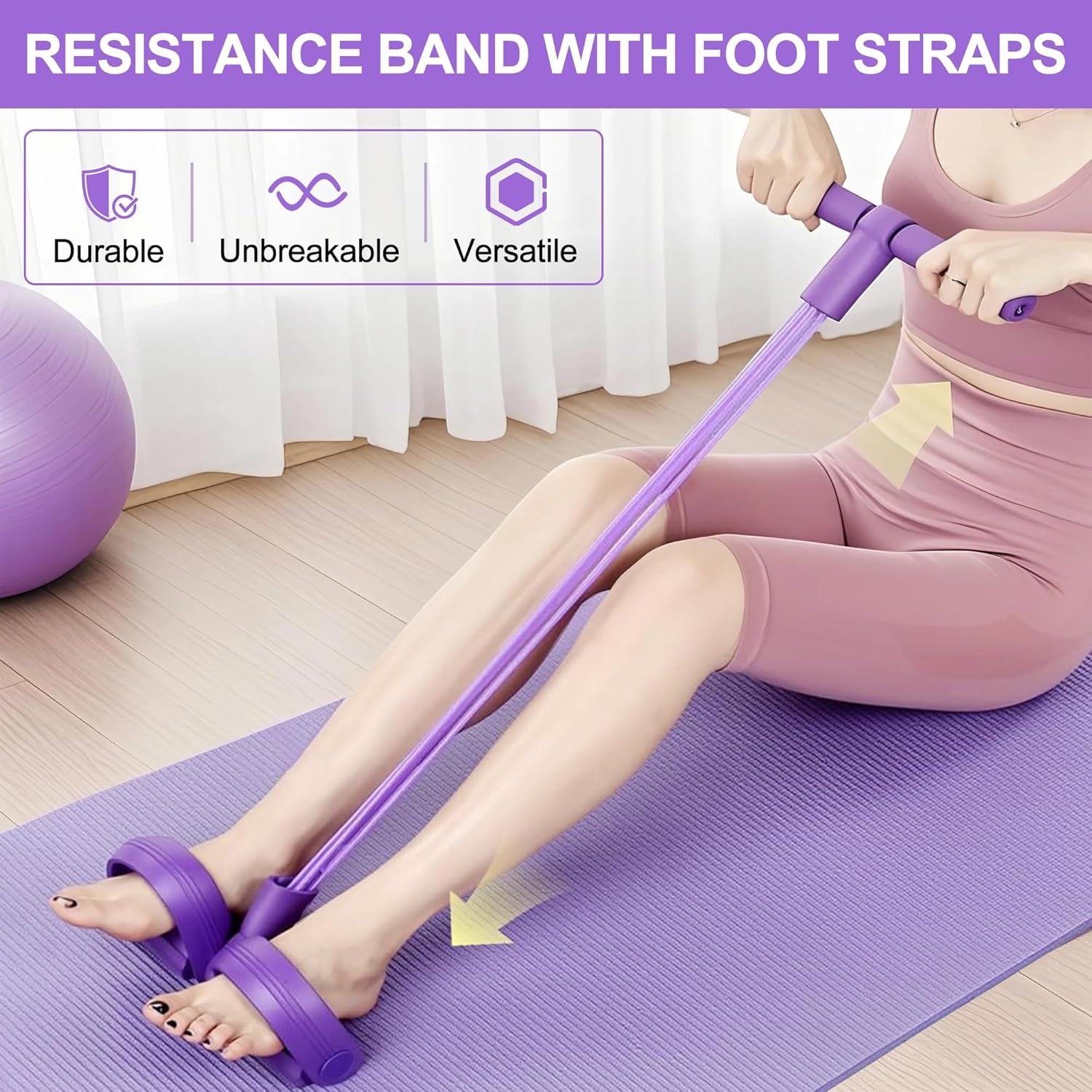 Sports Equipment For Home - 4 tüplü pedal direnç bandı çok
